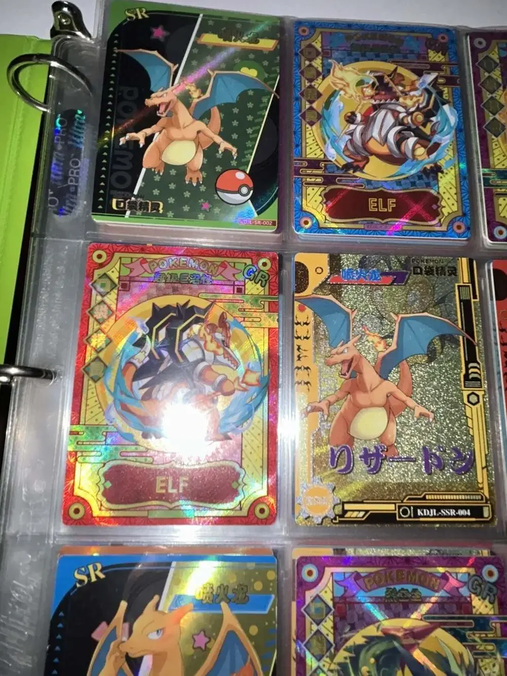 Pokemon Elf Baby Trading Cards Lot Charizard Scorbunny Foil